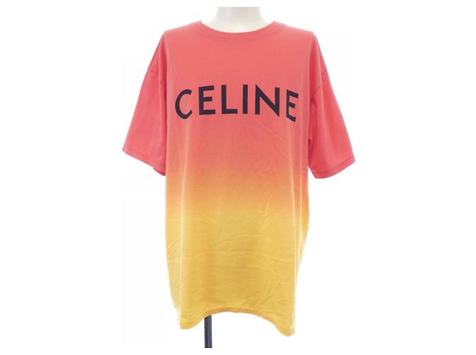 Céline Camiseta de algodão CELINE Vermelho Amarelo