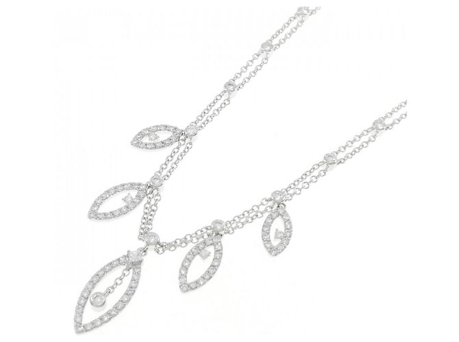 Autre Marque Au750 Diamant Halskette Silber