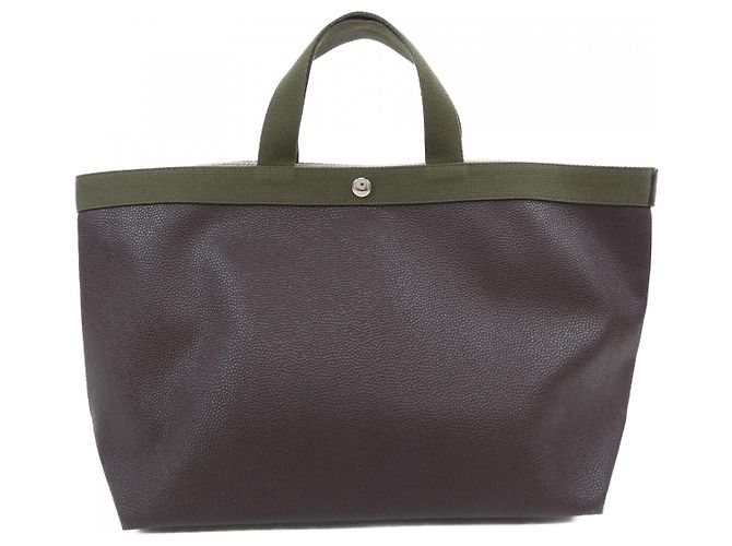 Autre Marque Borsa Tote Square GP di Herve Chapelier Marrone Cachi