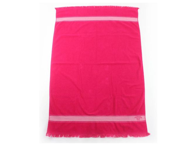 Toalla de Playa de Algodón Hermès Yachting PM Large Rosa