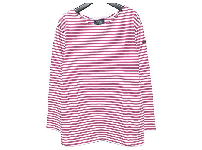 Autre Marque Camiseta de algodón a rayas Le Minor Blanco Púrpura