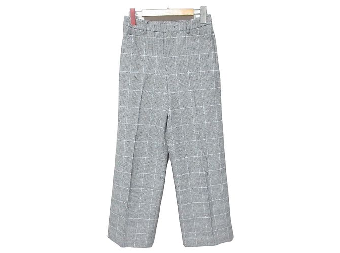 Autre Marque Calça Glen Check la.f... Marrom