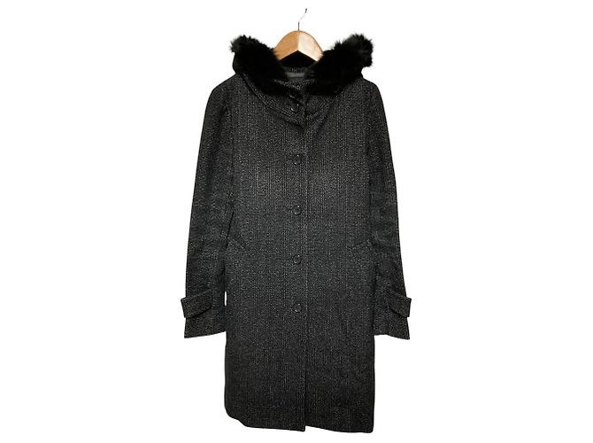 Autre Marque Abrigo largo con capucha iCB Negro