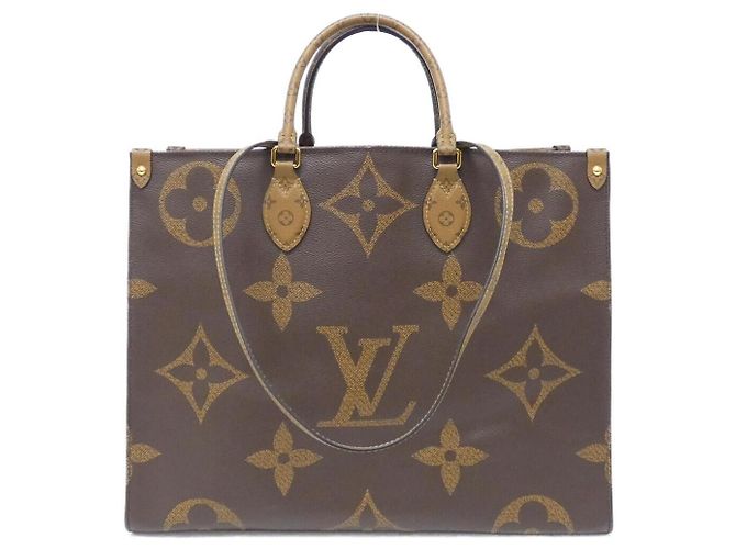 Bolsa Tote Louis Vuitton OnTheGo Monogram Giant Marrom