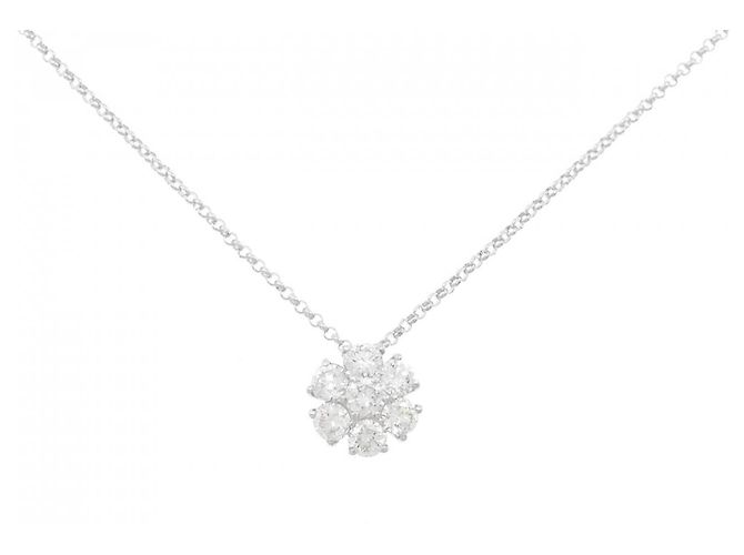 Autre Marque Diamant Halskette PT900/PT850 Silber