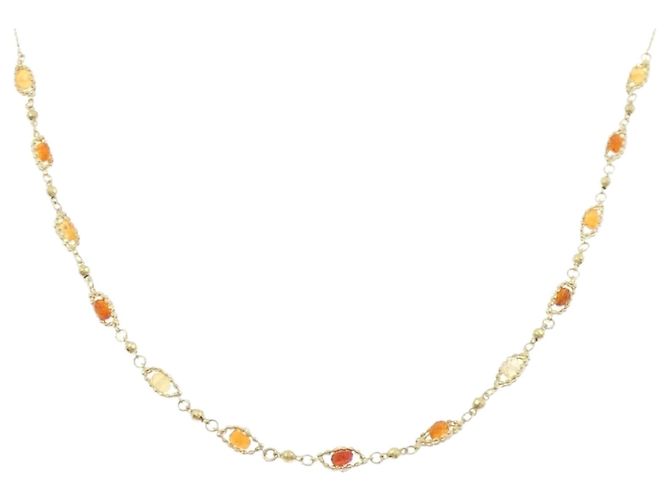 Autre Marque Au750 Opal Halskette Golden