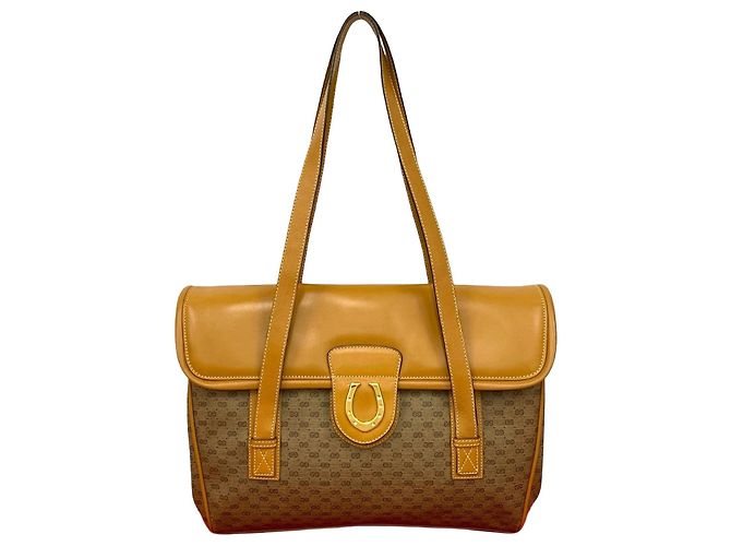 Bolsa de ombro em couro Micro GG Gucci Marrom