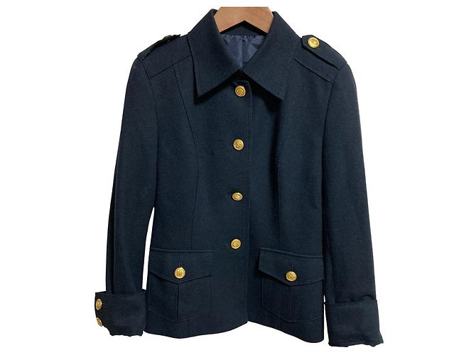Autre Marque Veste en laine J.PRESS Bleu Bleu Marine