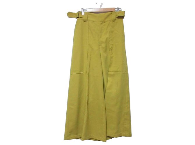 Autre Marque RITO Wide Pants mit Seitengürtel Gelb