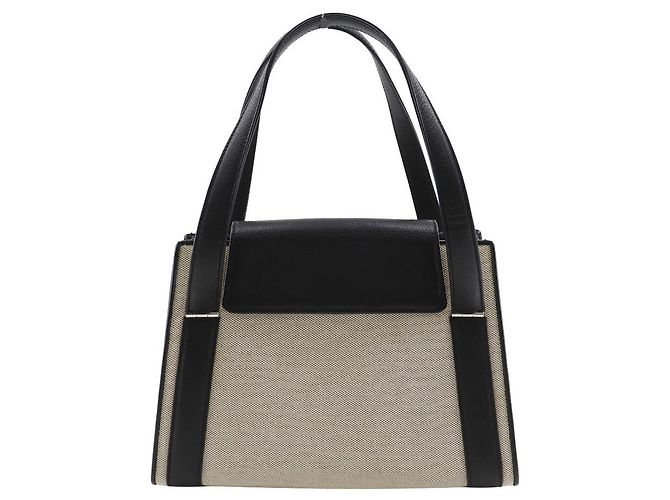 Autre Marque Borsa Tote 2way in tela e vitello MORABITO Nero Grigio