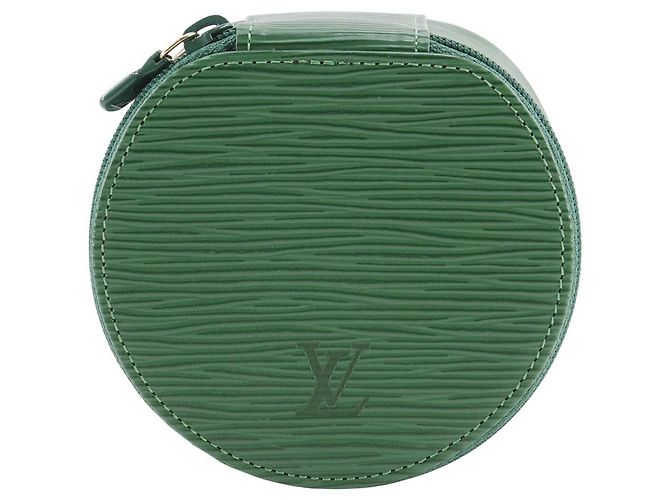Louis Vuitton Ecrin Bijoux 12 Epi Leather Jewelry Case Green