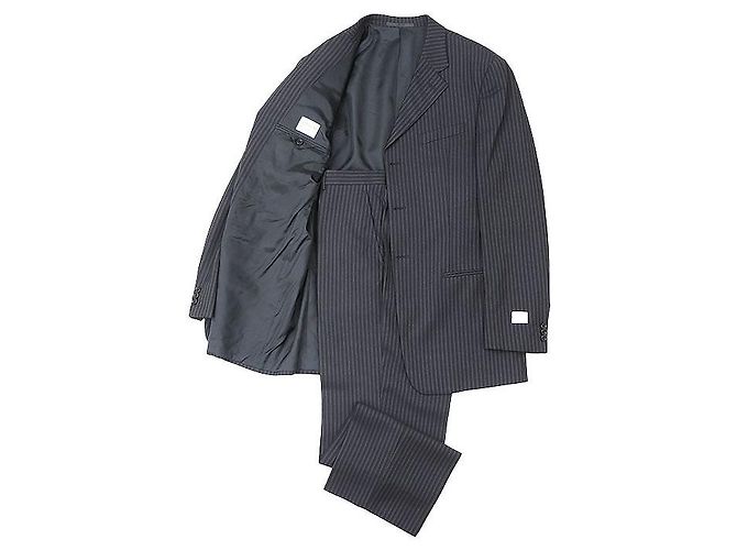 Armani Collezioni Wool Suit Set Blue Navy blue