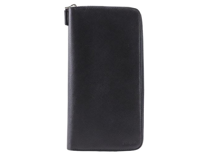 Prada Organizer Saffiano Long Wallet Black
