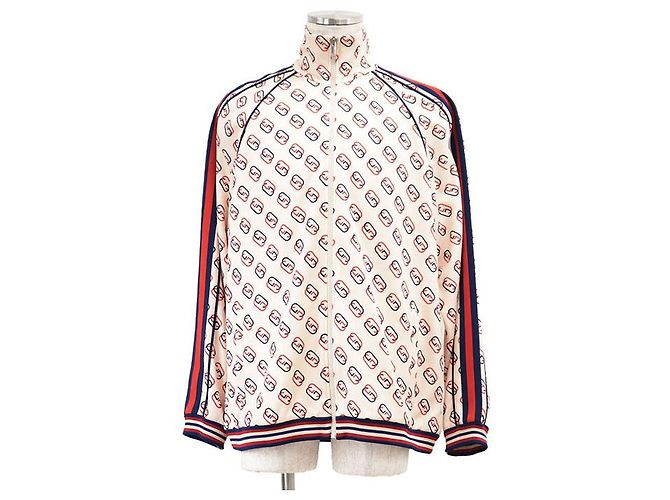 Gucci GG Interlocking Monogram Polyester Cotton Jacket Beige