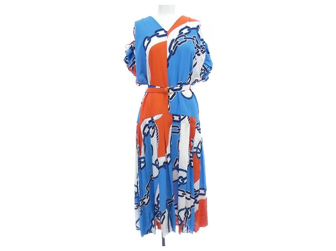 Vestido de seda Louis Vuitton Roja Azul