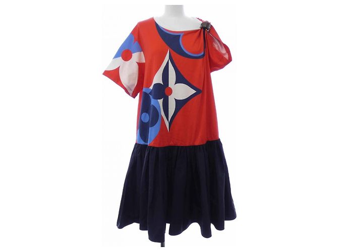 Louis Vuitton Kleid Rot Blau Marineblau