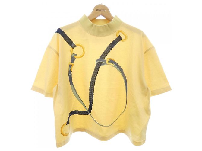 Hermès Camiseta Hermes de Algodão Top 38 Amarelo