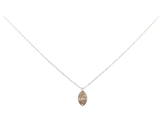 Autre Marque Collana con diamante Au750 Rosa