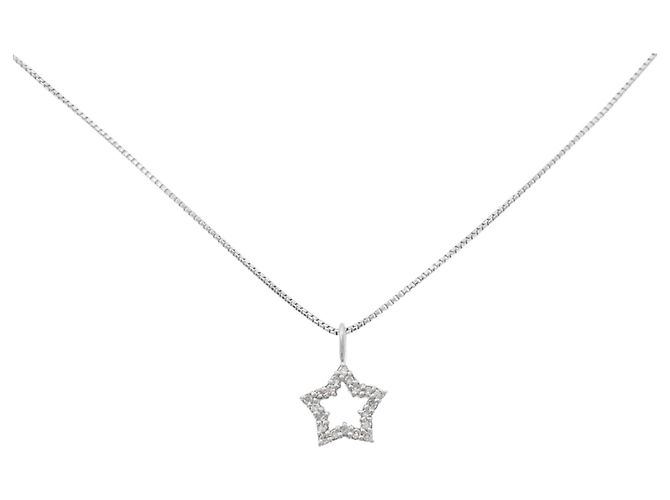 Autre Marque Collana in oro bianco e diamanti Au750 Argento