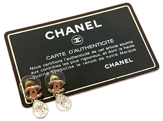 Chanel Coco Mark Ohrringe Golden Metall
