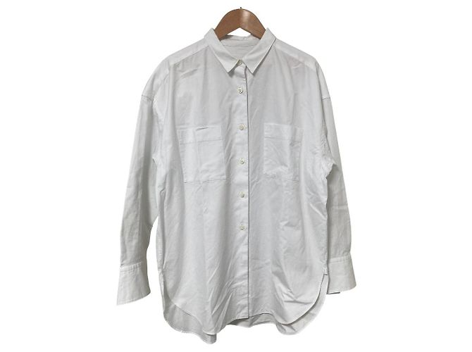 Autre Marque COCUCA Thomas Mason Oversize Work Shirt Weiß
