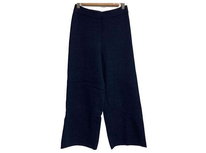 Autre Marque Weite Strickhose DEMYLEE Blau Marineblau