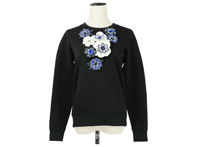 Chanel Camellia Corsage Sweatshirt Schwarz