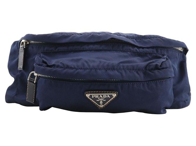 Riñonera de nylon Prada Azul Azul marino