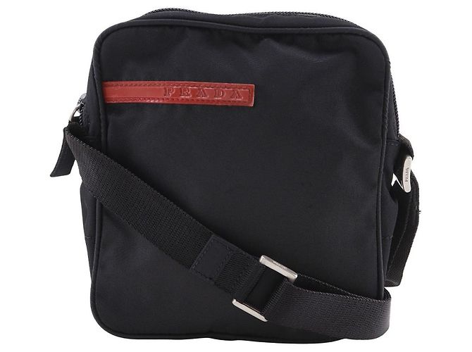 Borsa a tracolla in nylon sport Prada Nero
