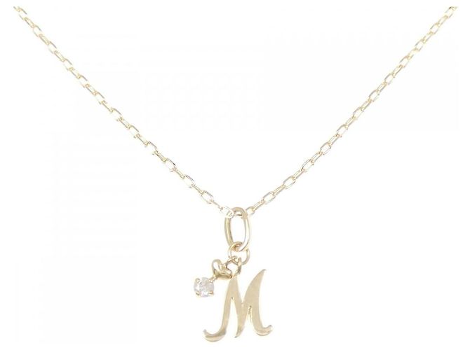 Autre Marque Collana Initial M Diamond Au750 D'oro