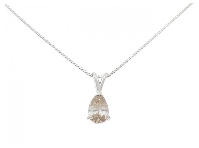 Autre Marque PT850 Diamant-Halskette Silber