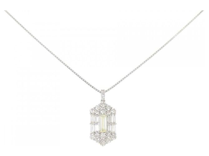 Autre Marque Collar de Diamante PT900 PT850 Plata