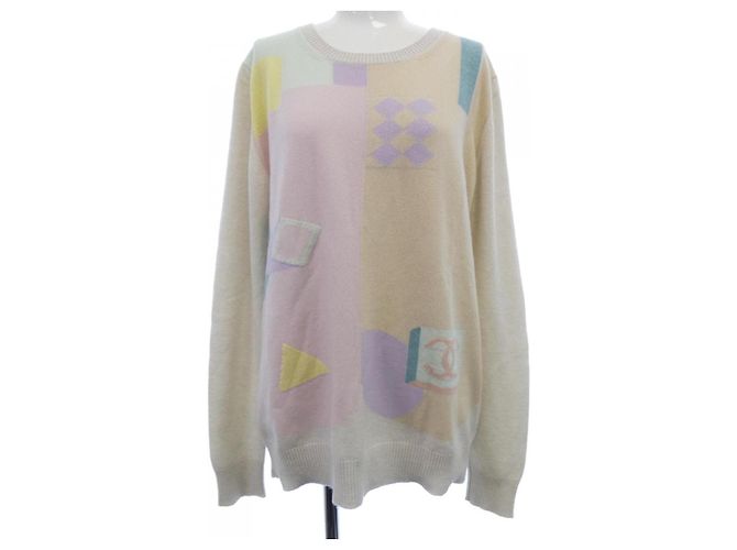 Chanel Kaschmir-Strickware Braun Beige