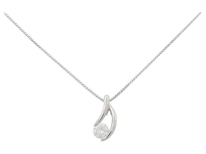 Autre Marque Collar de platino PT850 y diamante Plata