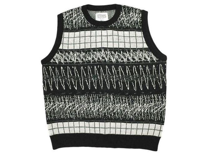 Autre Marque Wollweste CAV EMPT WAVE LINE Schwarz