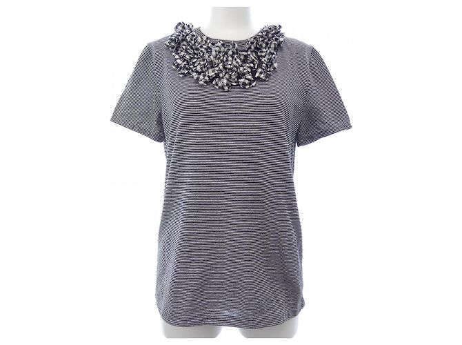 Top a righe Chanel Nero