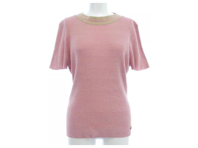Top de punto Chanel Rosa
