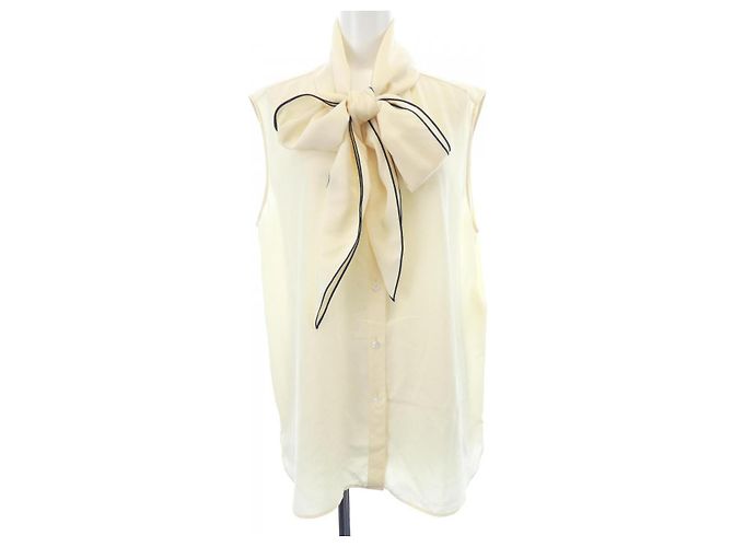 Top de seda Louis Vuitton Blanco