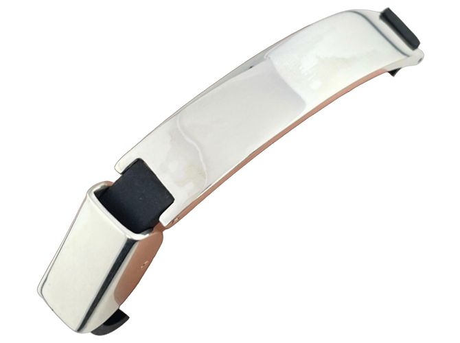 Choker Gucci in argento 925 e gomma Nero