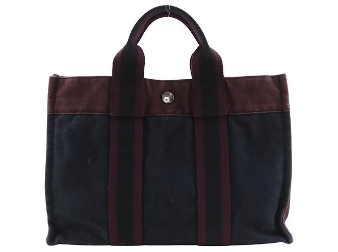 Hermès Bolso Fourre Tout PM de algodón Hermes Negro