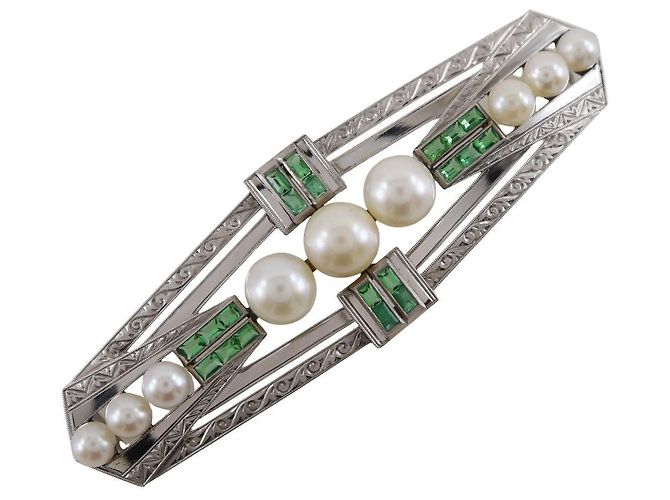 Autre Marque Obidome in perle e nichel Argento