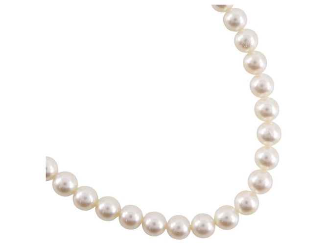 Colar de prata e pérolas Tasaki
