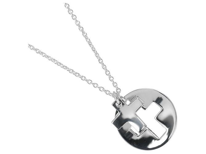 Tiffany & Co Collana Tiffany Stencil Cross Silver 925 Argento