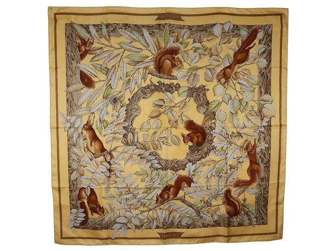 Hermès Hermes Carre90 CASSE NOISETTE Sciarpa in seta Beige