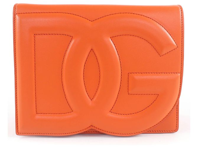 Dolce & Gabbana Bolsa de ombro 2way de couro Dolce&Gabbana Laranja