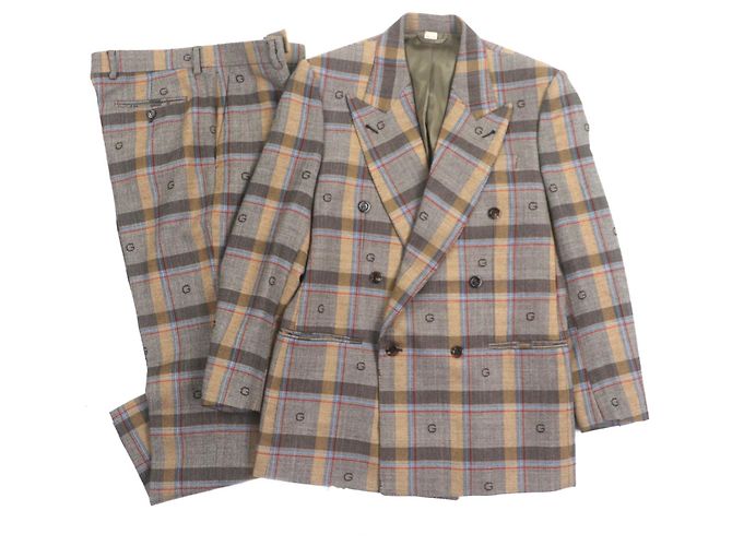 Conjunto de terno de lã Gucci Marrom