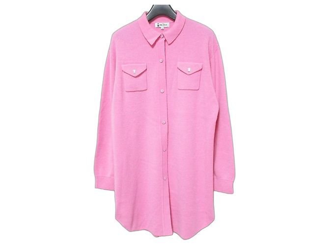 Autre Marque Langes Strickhemd aus Wolle STUDIO PICONE Pink