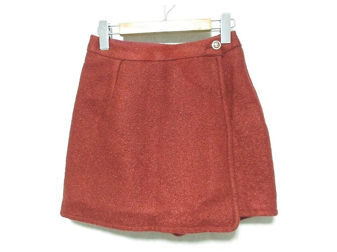 Autre Marque Snidel Wool Blend Shorts Red