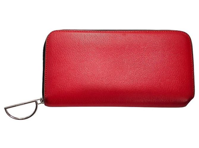 Acne Studios Long Zip Wallet Red