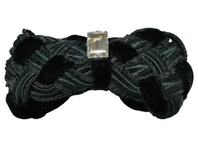 Autre Marque Fermaglio con nastro acca Accessorio per capelli Nero